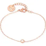 Vuch Minimalistický bronzový náramek s čirým krystalem Gem Rose Gold + 2 měsíce na vrácení zboží