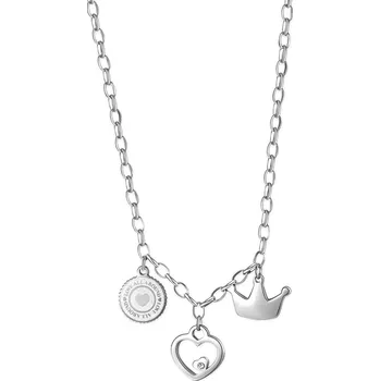 Módní doplněk S'Agapõ Slušivý ocelový náhrdelník s přívěsky Happy SHAR03 + 2 měsíce na vrácení zboží