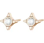 S'Agapõ Elegantní ocelové náušnice s čirými krystaly CLICK SCK50 + 2 měsíce na vrácení zboží