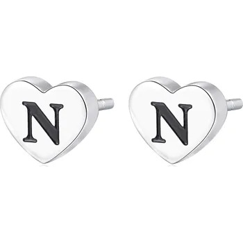 Módní doplněk S'Agapõ Ocelové náušnice s písmenem N Click SCK107 + 2 měsíce na vrácení zboží