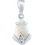 Silvego Stříbrný přívěsek Clarissa se bílým opálem a Brilliance Zirconia JJJ1267PW + 2 měsíce na vrácení zboží