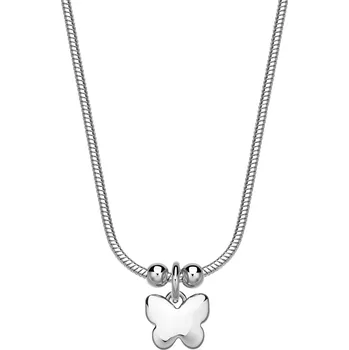 Módní doplněk S'Agapõ Slušivý ocelový náhrdelník Motýl Click SCK279 + 2 měsíce na vrácení zboží