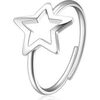 Módní doplněk S'Agapõ Hravý otevřený prsten Hvězda Click SCK91 + 2 měsíce na vrácení zboží