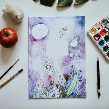 Sešit Be Nice Školní ekologický sešit bez linek A4, č. 430 - ZACHRAŇ MĚ Vesmír