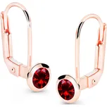Cutie Diamonds Půvabné visací náušnice z růžového zlata s rubíny DZ8003-55-RU-X-4 + 2 měsíce na vrácení zboží
