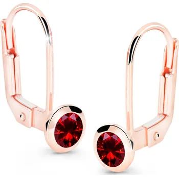 Náušnice Cutie Diamonds Půvabné visací náušnice z růžového zlata s rubíny DZ8003-55-RU-X-4 + 2 měsíce na vrácení zboží