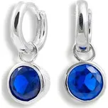 Modesi Stříbrné kruhové náušnice Dark Blue QJERY3928LW + 2 měsíce na vrácení zboží