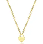 S'Agapõ Hravý pozlacený náhrdelník se srdíčkem Be My Always SBM77 + 2 měsíce na vrácení zboží