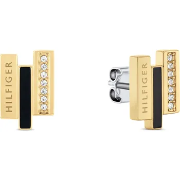 Šperk Tommy Hilfiger Moderní pozlacené náušnice s krystaly Layered 2780844 + 2 měsíce na vrácení zboží