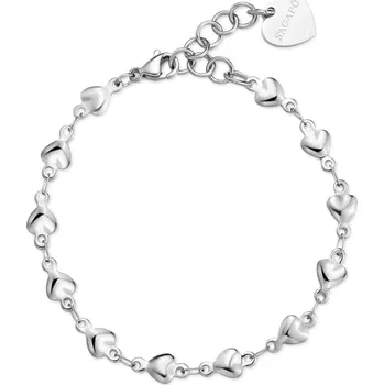 Módní doplněk S'Agapõ Ocelový srdíčkový náramek Chunky SHK93 + 2 měsíce na vrácení zboží