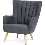 Křeslo ušák MASET — masiv, látka šedá, nosnost 130 kg Autronic 165377007