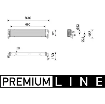 Chladič motoru Chladič vody pro motor MAHLE ORIGINAL CR 2806 000P