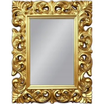 Zrcadlo Zrcadlo v dekorativním zlatém rámu 70x90 cm PU049PM