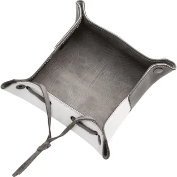 Hodinky MKM EDC VALET TRAY – SKLÁDACÍ, ŠEDÁ/BÍLÁ 100% ZELENINOVĚ ČINĚNÁ KŮŽE V TOSKÁNSKU MK VTF-1