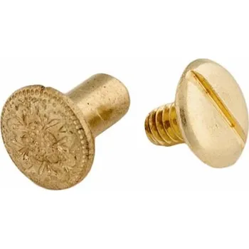 Weaver Leather Opaskový šroubek Mosaz květina Profi Velikost: 1/4" (6 mm)