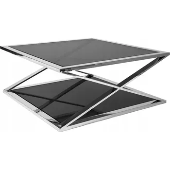 Konferenční stolek Konferenční stolek "kouřové" sklo 100x100x43 cm CJ1085