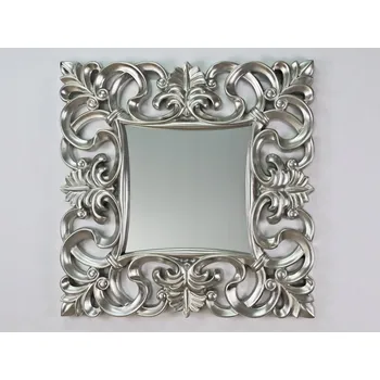 Zrcadlo Zrcadlo ve stříbrném rámu 100x100 cm PU021K
