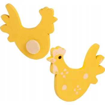 Obraz Dřevěné slepičky – velikonoční dekorace s lepicí páskou, sada 8 ks