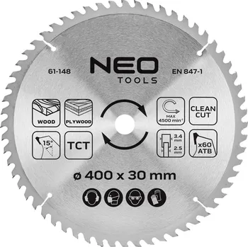 Pilový kotouč NEO TOOLS Pilový kotouč, široký, 400 x 30 mm, 60 zubů
