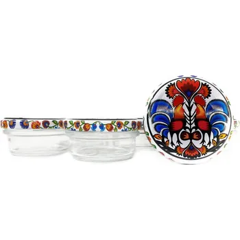 Sklenice 6 Ks ZAVAŘOVACÍ SKLENICE 65 Ml ZAVAŘOVACÍ SKLENIČKA BAREVNÁ ŠROUBOVACÍ VÍČKO BROWIN