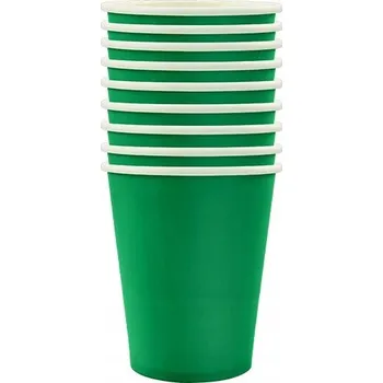 Party nádobí Papírové kelímky ZELENÉ narozeniny 220ml na párty