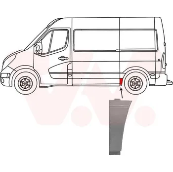 Příslušenství karosérie Boční stěna VAN WEZEL 3396141