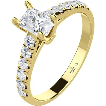 Šperk Stelo G Briliant - zásnubní prsten ze žlutého zlata s brilianty