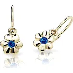 Cutie Jewellery Zlaté dětské náušnice C1736-10-X-1 modrá + 2 měsíce na vrácení zboží
