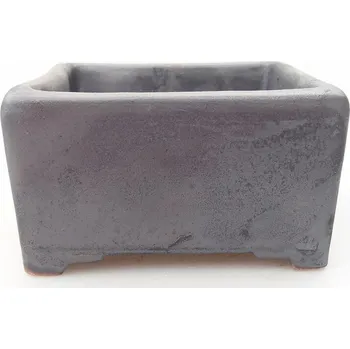 Květináč Keramická bonsai miska 8,5 x 8,5 x 5 cm šedá