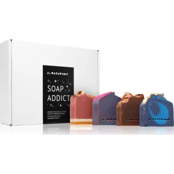 Kosmetická sada Almara Soap Soap Addict Almara Soap Fancy Gold Chocolate ručně vyráběné mýdlo 100 g + Almara Soap Fancy Hvězdný prach ručně vyráběné mýdlo 100 g + Almara Soap Fancy Růžový Grep ručně vyráběné mýdlo 100 g + Almara Soap Fancy Blueberry Jam ručně vyráběné mý