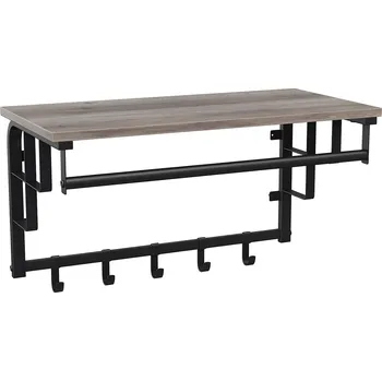 Věšák VASAGLE Nástěnný věšák na kabáty, 66x30x27cm, béžovo-černý Věšák