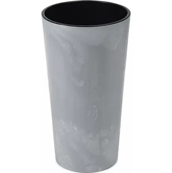 Květináč Plastový květináč Lilia eco beton efekt 190 mm, šedý beton
