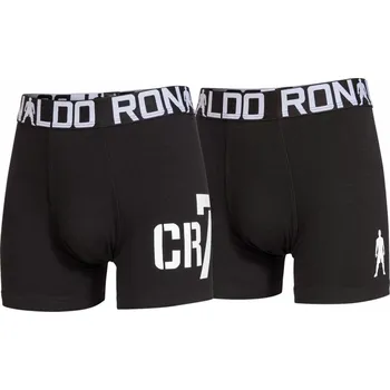 Trenýrky Fan-shop 2pack dětské boxerky CR7 fullblack velikost: 10/12 let