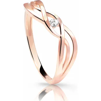 Prsten Cutie Jewellery Jemný prsten z růžového zlata Z6712-1843-10-X-4 59 mm + 2 měsíce na vrácení zboží