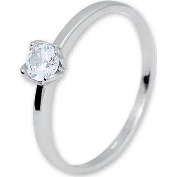 Prsten Brilio Zásnubní prsten z bílého zlata se zirkonem 226 001 01077 07 60 mm + 2 měsíce na vrácení zboží