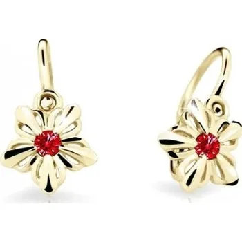 Náušnice Cutie Jewellery Dětské kytičkové náušnice ze žlutého zlata C2238-10-X-1 červená + 2 měsíce na vrácení zboží