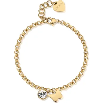 Náramek S'Agapõ Pozlacený náramek s krystalem a motýlem Lucky Light SKT30 + 2 měsíce na vrácení zboží