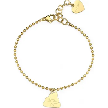 Náramek S'Agapõ Originální pozlacený náramek Hovínko Smile SSM019 + 2 měsíce na vrácení zboží