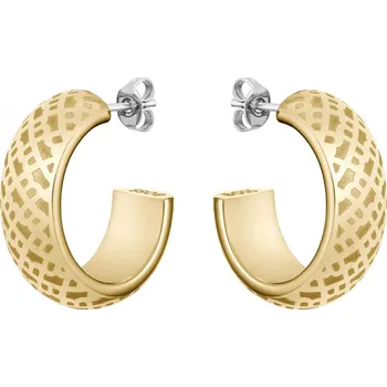 Šperk Hugo Boss Stylové pozlacené kruhové náušnice 1580566 + 2 měsíce na vrácení zboží