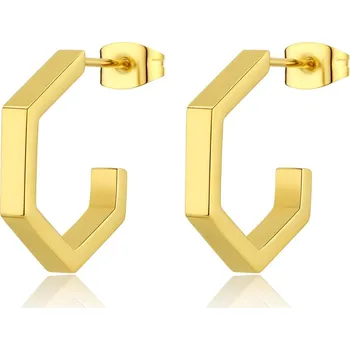 Módní doplněk S'Agapõ Moderní pozlacené kruhové náušnice Chunky SHK44 + 2 měsíce na vrácení zboží