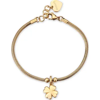 Náramek S'Agapõ Luxusní pozlacený náramek se čtyřlístkem Click SCK290 + 2 měsíce na vrácení zboží