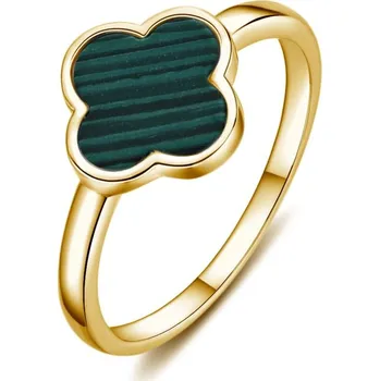 Prsten MOISS Luxusní pozlacený prsten Čtyřlístek R0004486-P 57 mm + 2 měsíce na vrácení zboží