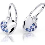 Cutie Jewellery Dětské náušnice z bílého zlata C2160-10-X-2 modrá + 2 měsíce na vrácení zboží