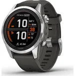 Garmin Garmin fenix 7S PRO Solar + mapy Topo Czech PRO - Silver / Black Silicone Band (010-02776-01) + 2 měsíce na vrácení zboží