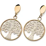 Oliver Weber Růžově zlacené náušnice s krystaly Tree 22787RG + 2 měsíce na vrácení zboží