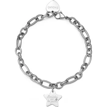 Náramek S'Agapõ Ocelový náramek hvězda s krystalem Be My Family SBY022 + 2 měsíce na vrácení zboží