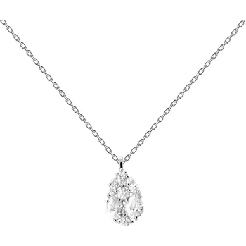 Šperk PDPAOLA Blyštivý stříbrný náhrdelník Vanilla CO02-674-U (řetízek, přívěsek) + 2 měsíce na vrácení zboží