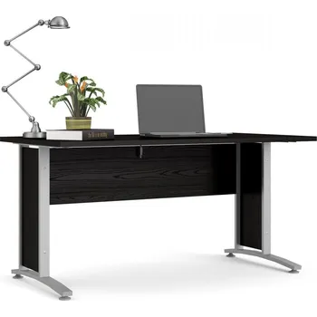 Psací stůl Psací stůl Officer 80400/71 150 cm černý/stříbrný