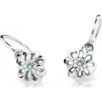 Náušnice Cutie Diamonds Kytičkové dětské náušnice z bílého zlata s brilianty DC2208-10-00-X-2 + 2 měsíce na vrácení zboží