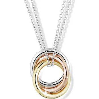 Módní doplněk Modesi Módní dvojitý tricolor náhrdelník ze stříbra M43089 + 2 měsíce na vrácení zboží